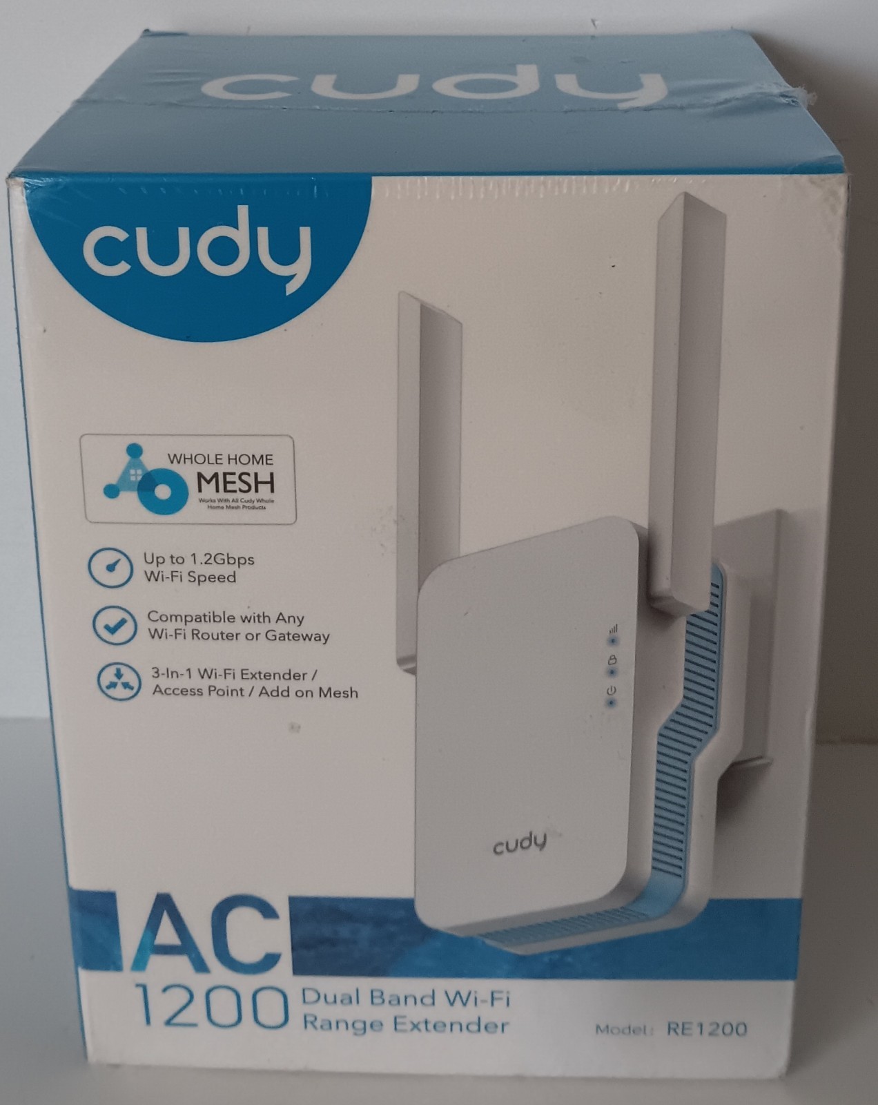 Cudy RE1200 AC1200 Mesh Dual Band WiFi Range Extender 1200Mbps 2.4GHz 5GHz NOS