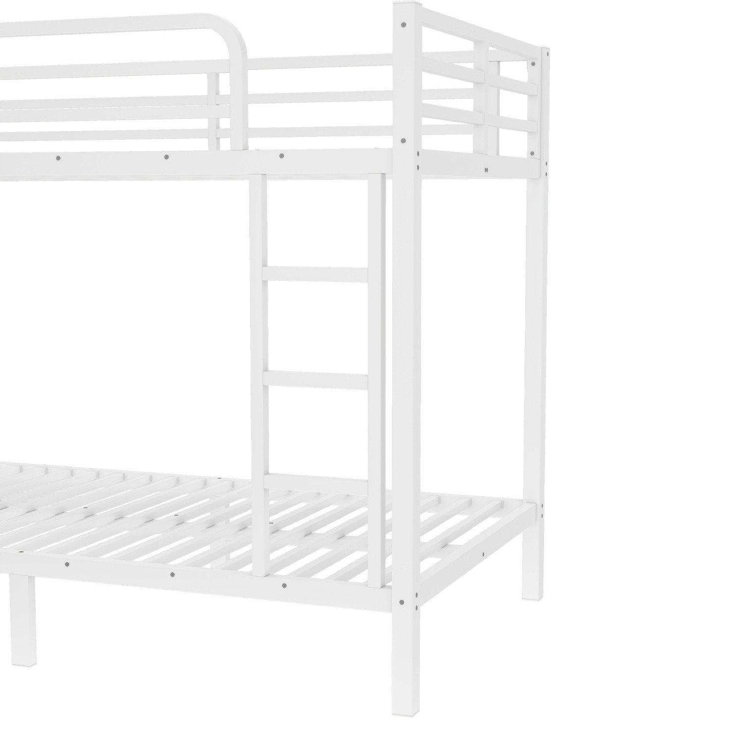 Twin XL Over Twin XL Metal Bunk Bed Twin XL Size Metal Bed Frame with Ladder