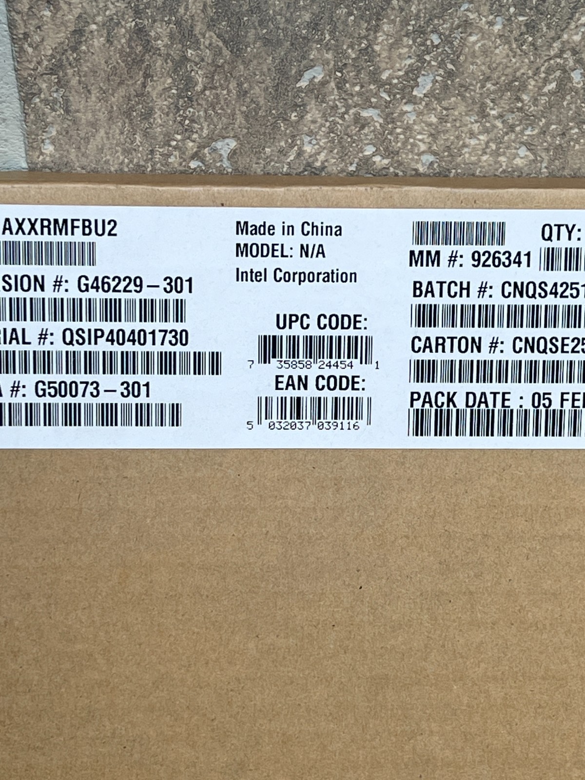 Intel AXXRMFBU2 RAID Maintenance Free Backup NEW Open Box