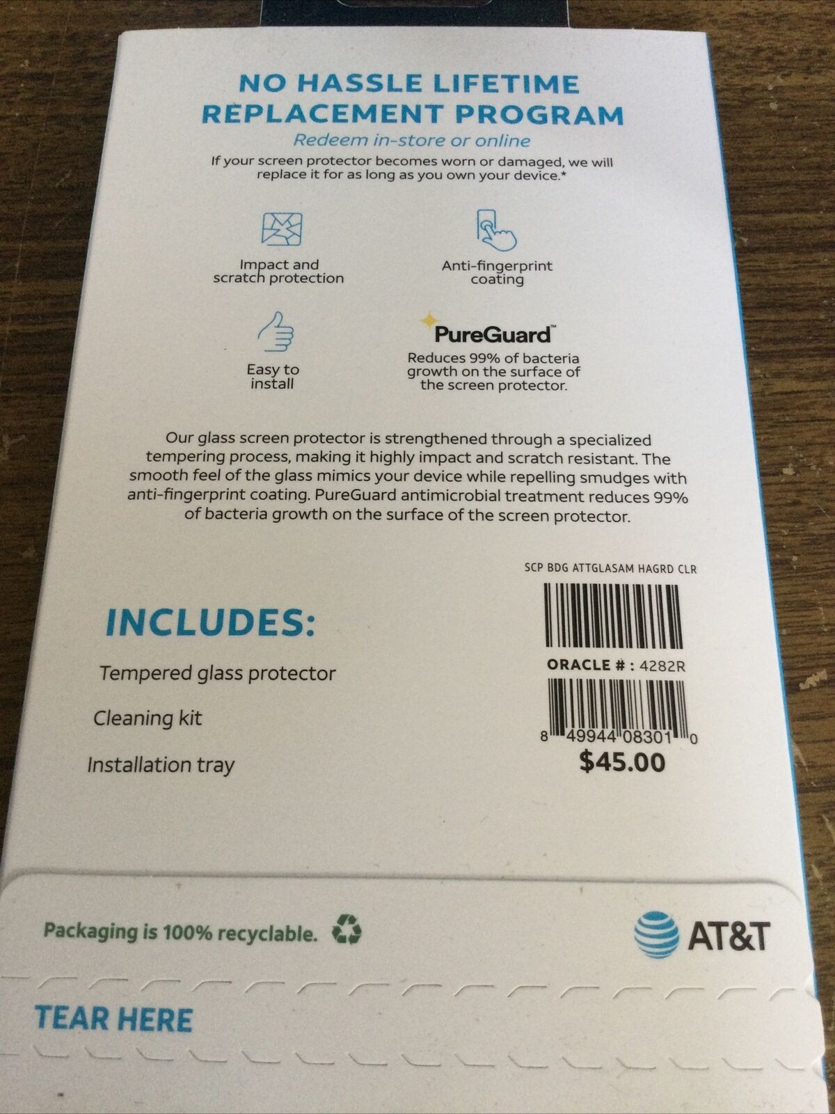 Apple iPhone 13 Pro Max / 14 Plus AT&T Tempered Glass Screen Protector - New