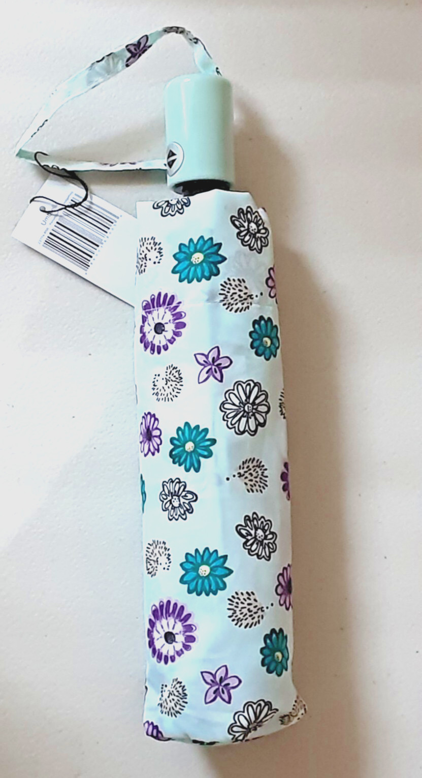 Vera Bradley Automatic Open/Close Umbrella Penelope The Hedgehog Print NWT
