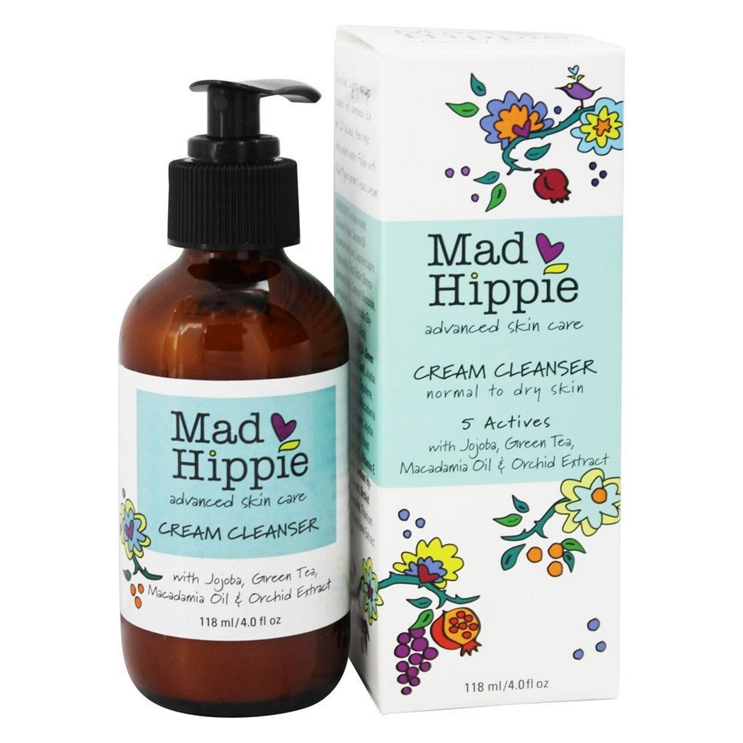 Mad Hippie Cream Cleanser For Normal To Dry Skin, 4 Fluid Ounce