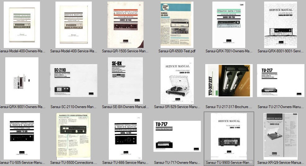 Sansui Service Manuals Brochures Magazines Schematics Collection Computer DVD !!
