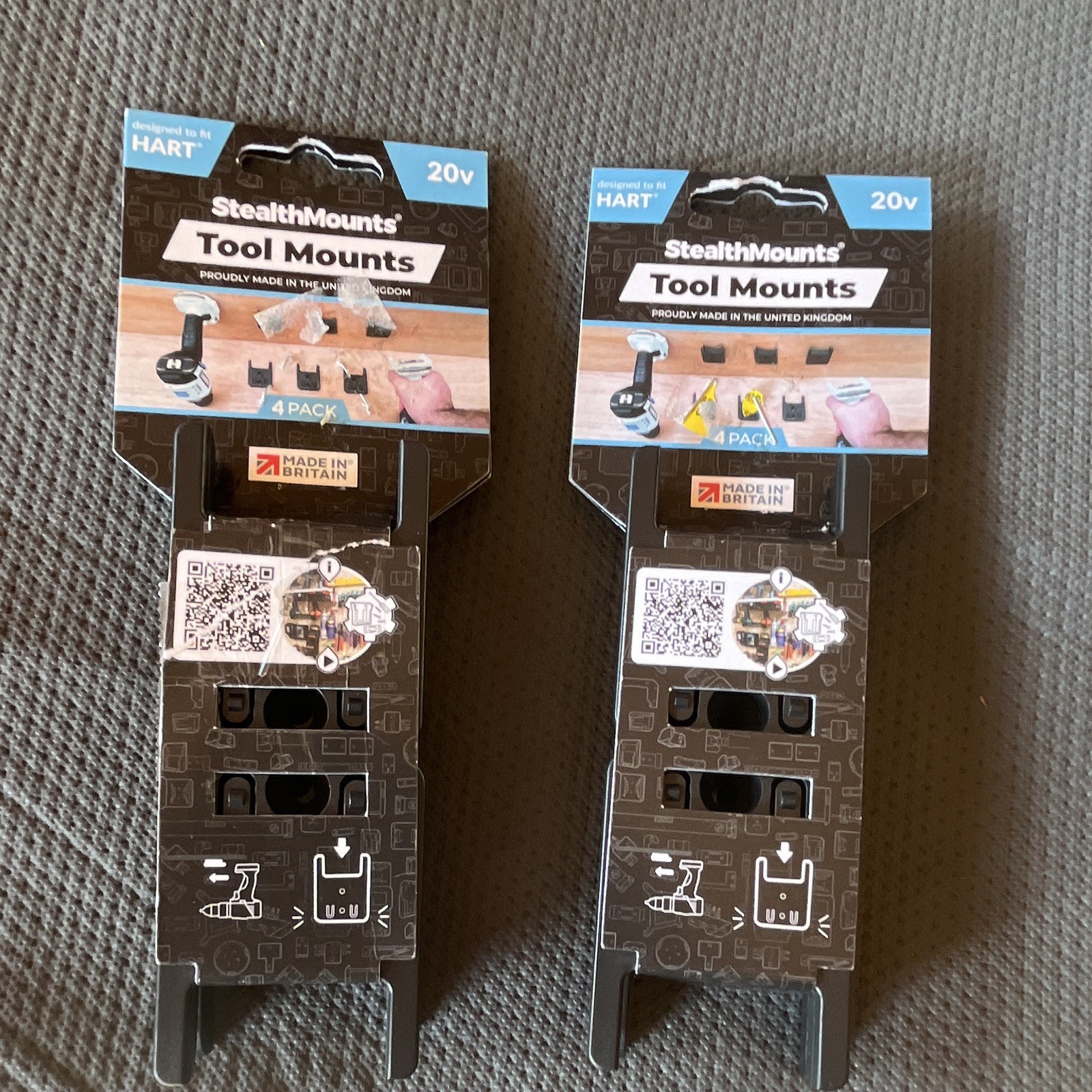 StealthMounts HART 20V Wall Tool Mounts two 4 Packs