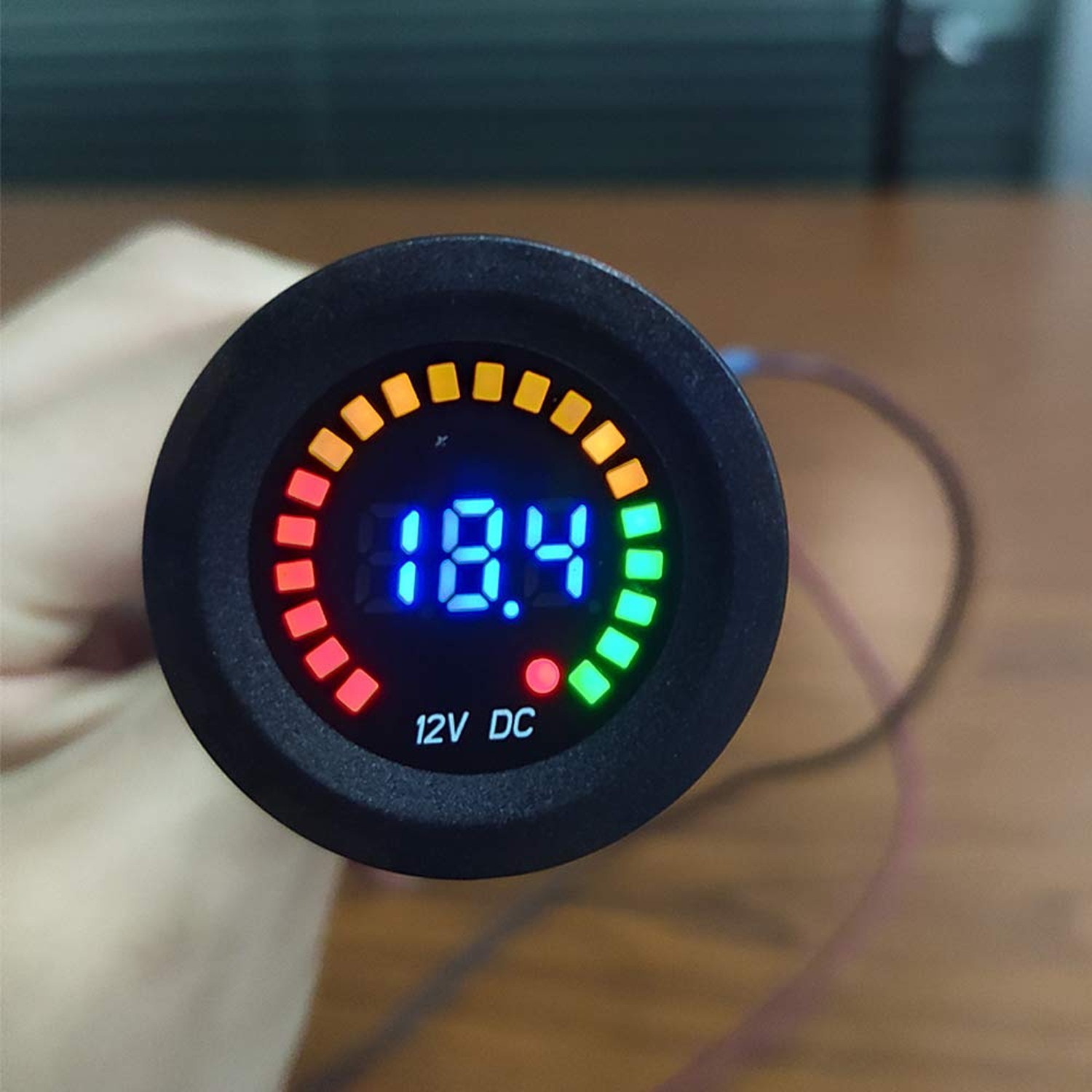 Universal Digital Display Voltmeter Waterproof Voltage Meter Green LED for DC...