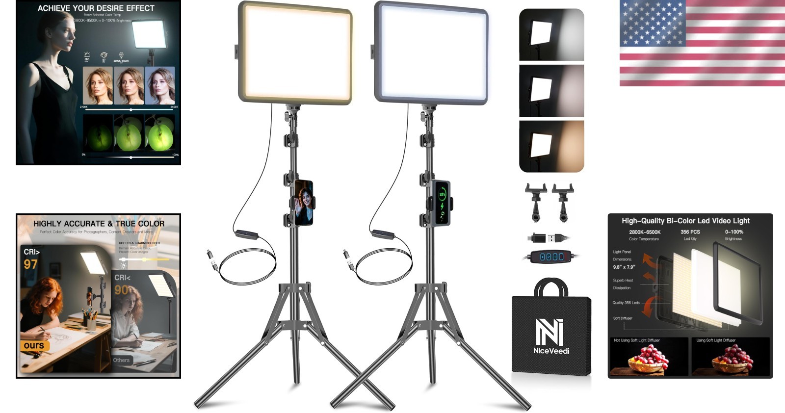 Professional Photography Lighting Kit with Remote Control