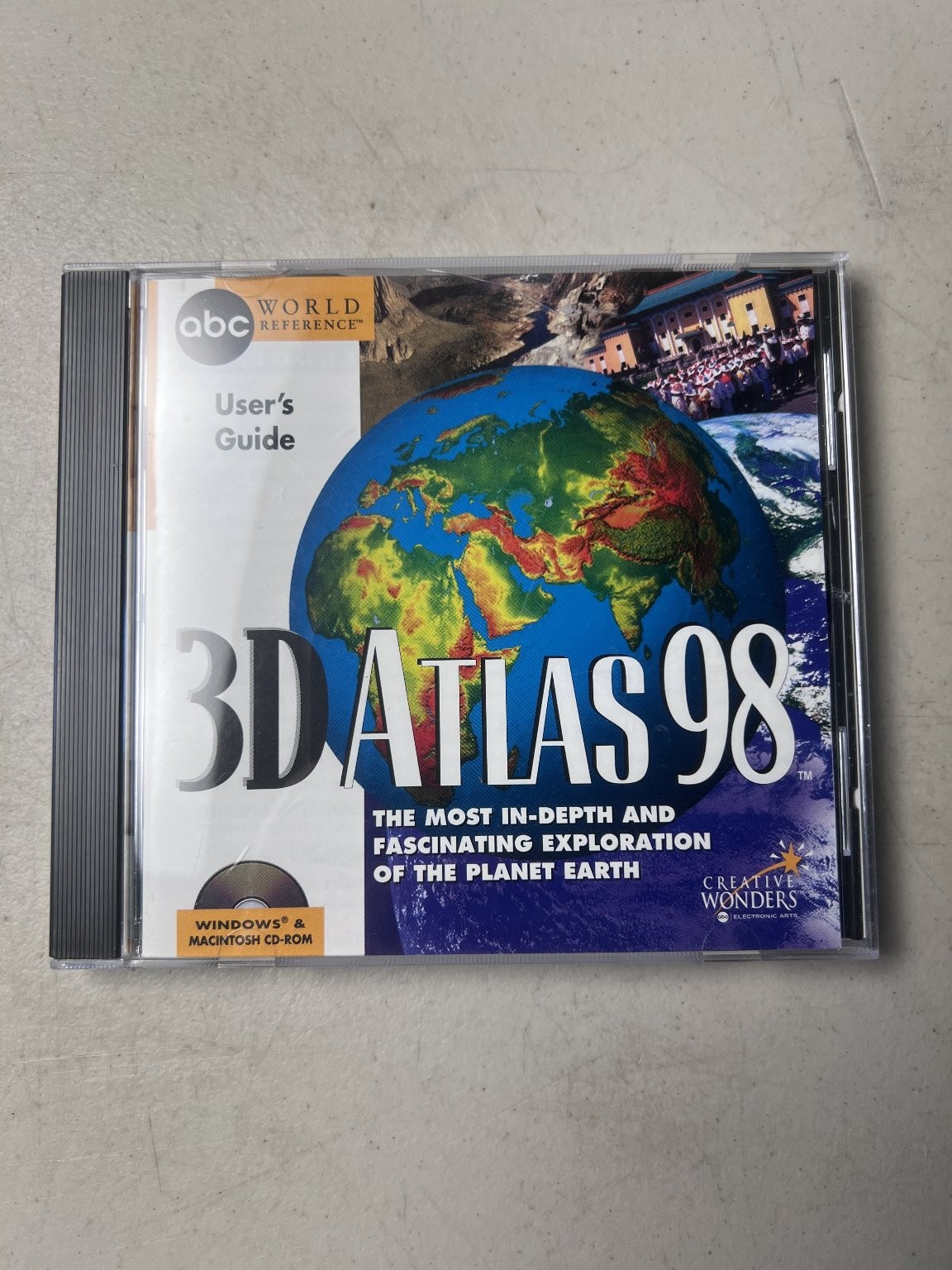 ABC World Reference 3D ATLAS 98 CD-ROM Windows Macintosh Software