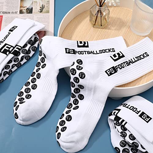 3 Pairs Non Slip Sport Soccer Socks anti Slip Football Grip Socks Unisex