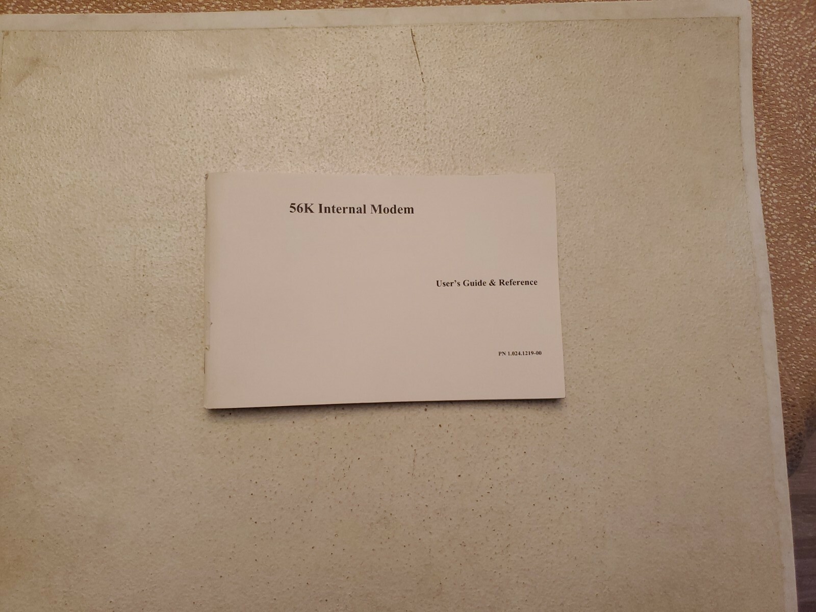 U. S. Robotics 56K Internal Modem User's Guide & Reference Manual - Vintage 1977