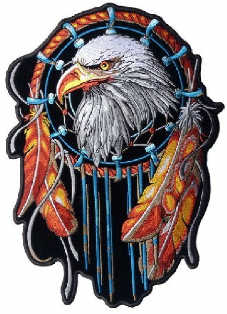 Eagle Dream Catcher 4 x 5.5 inch Iron On sew on Patch