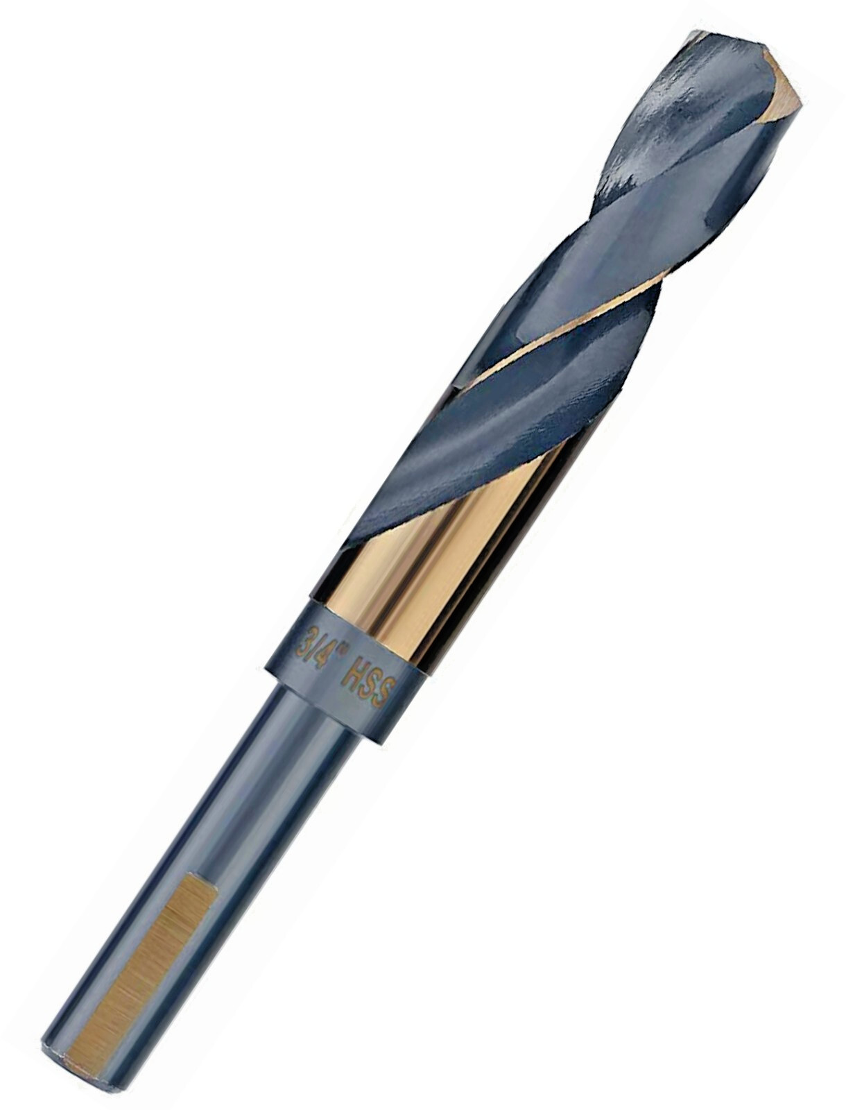 HSS Silver and Deming Drill Bit 1/2 Reduced Shank Golden/Black Drill Steel Metal