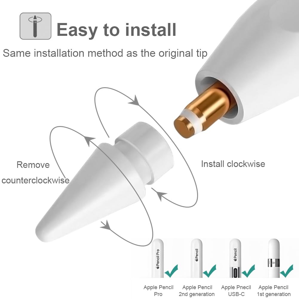 SIXFU Tips for Apple Pencil Tips, Apple Pencil Pro Tips, Apple Pen Tips, Case...