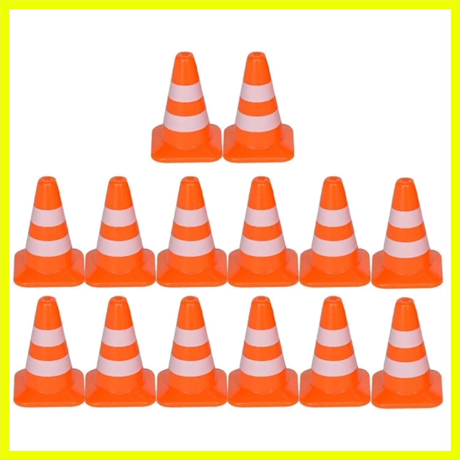 14 Pcs Miniature Road Cone Orange Mini Traffic Cones Plastic Sign Road Cone T...