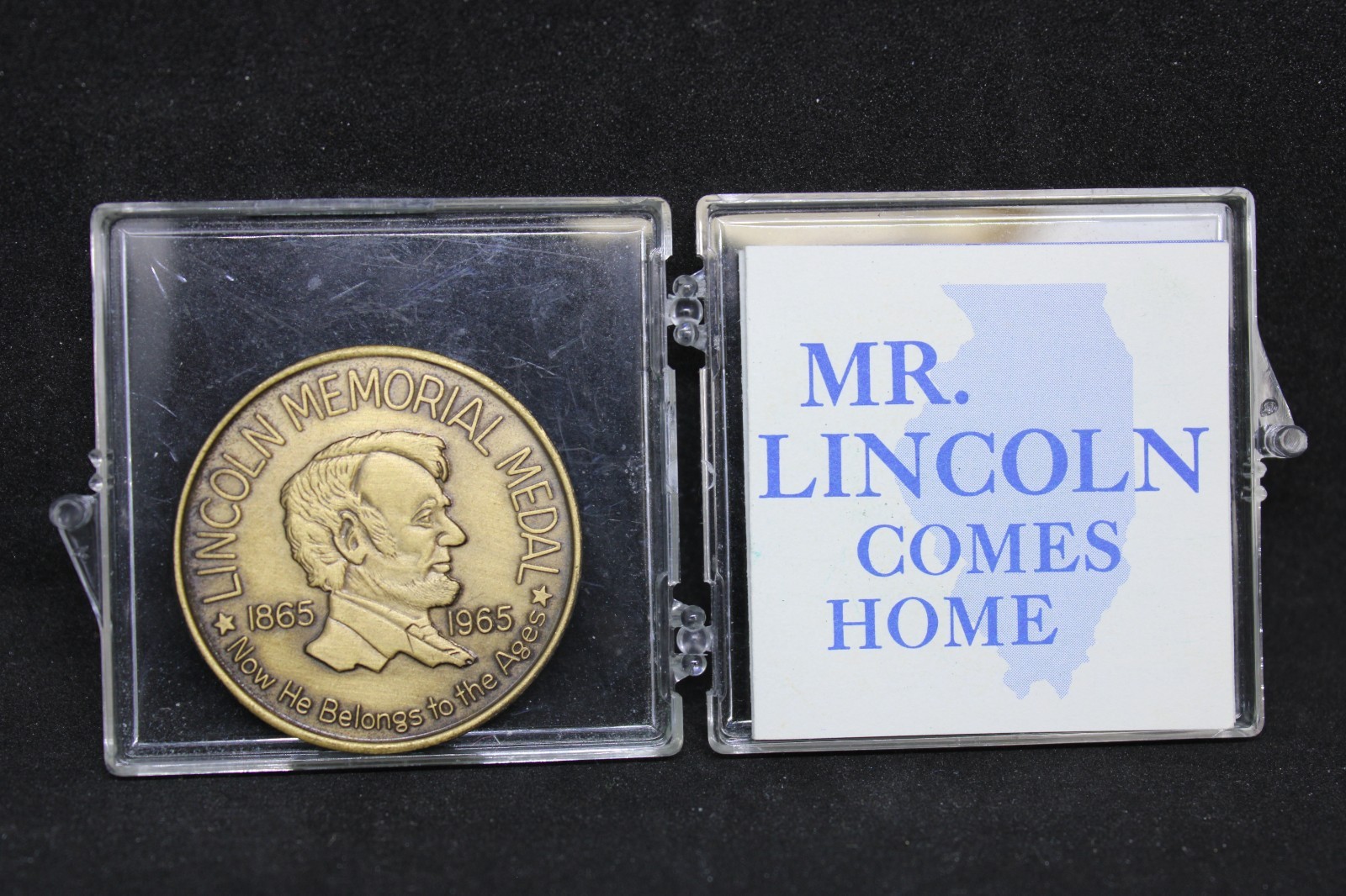 Mr. Lincoln comes home token in case
