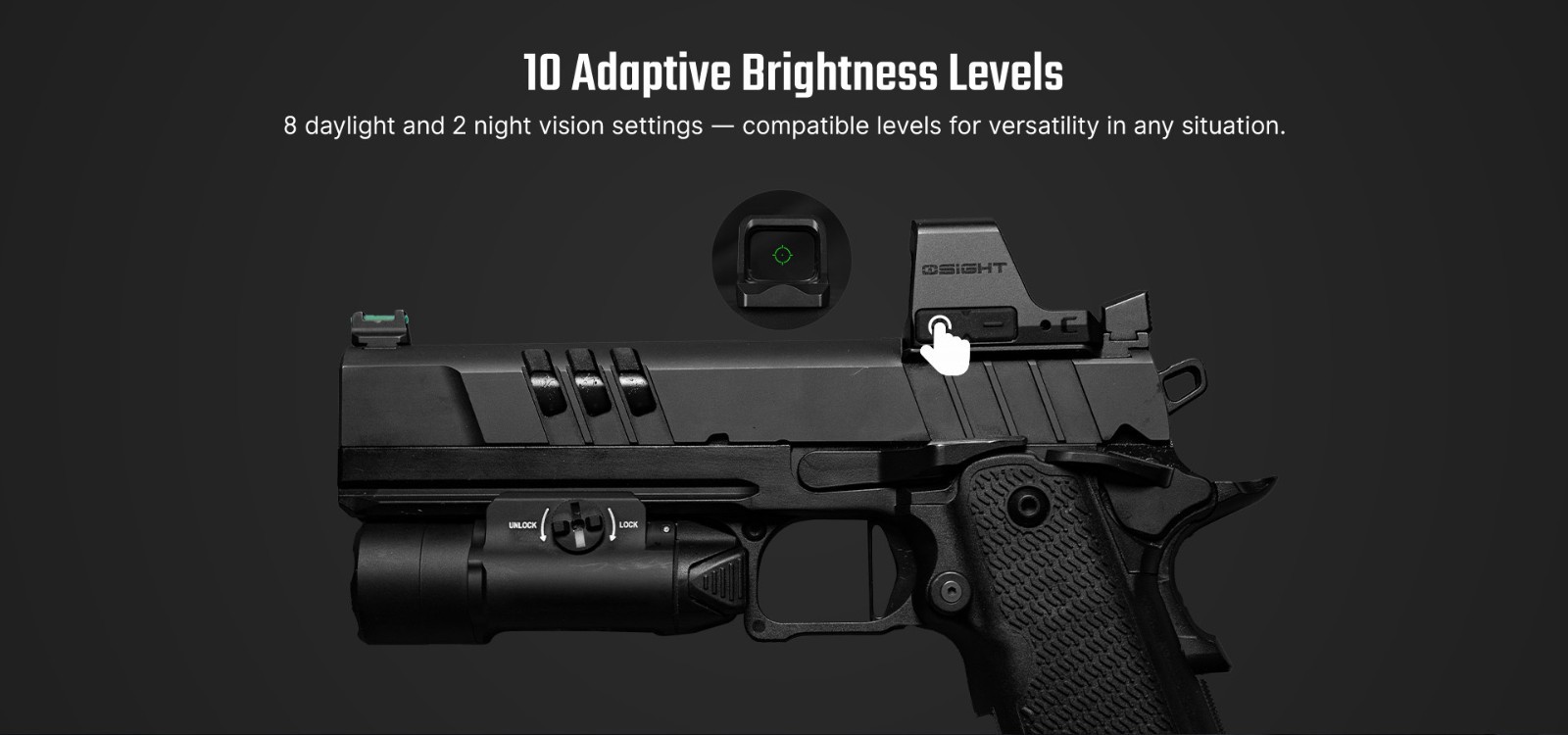 Osight C 3 MOA Dot Sight with 32 MOA Circle (Green)