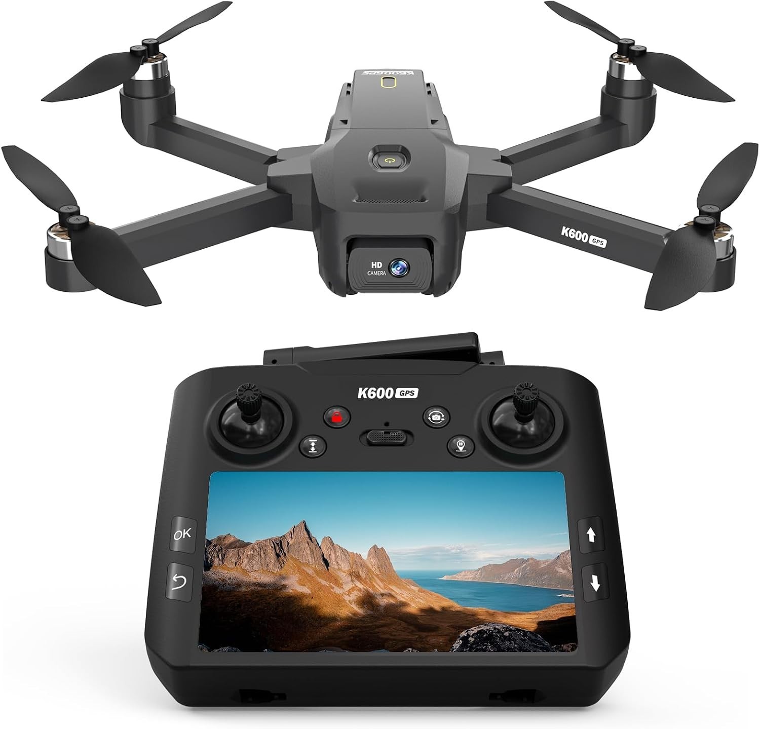 NEW GPS Drone with EIS Camera 4.5" HD LCD Screen Remote AI Track Auto Return