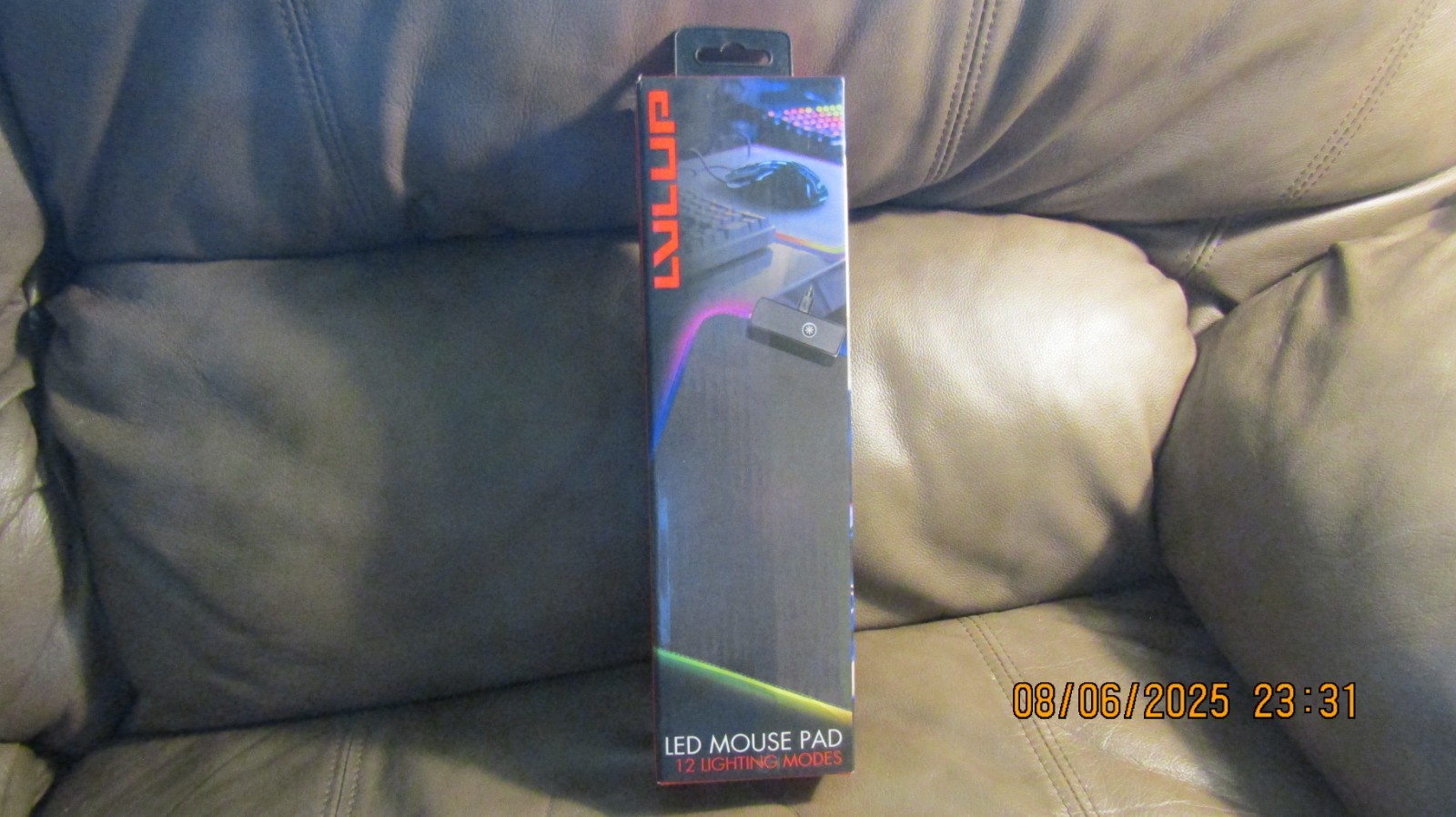 ©2022 NEW LvlUp LED Mouse Pad w/ 12 Lighting Modes Textile Surface AntiSlip Base