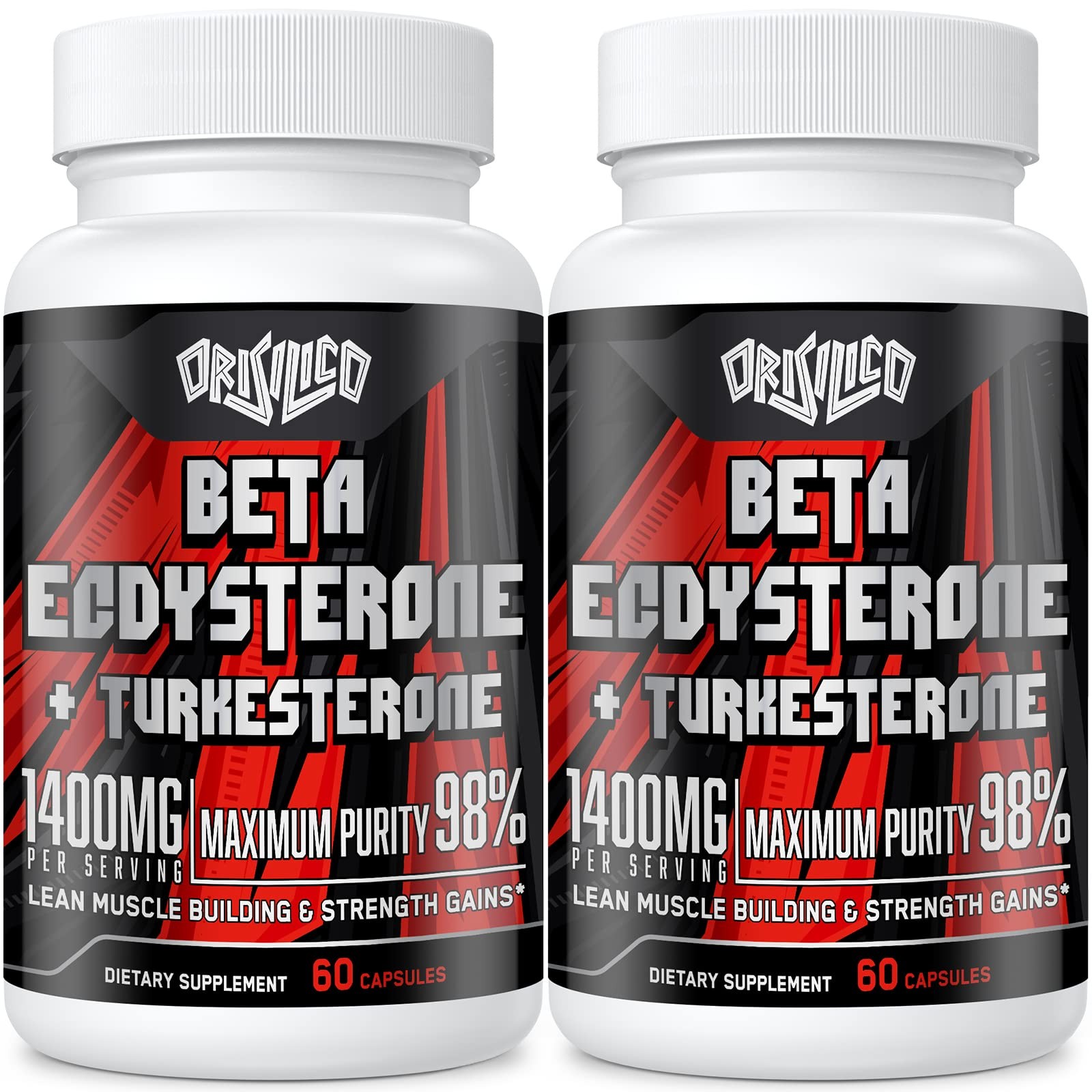 1400mg Beta Ecdysterone and Turkesterone Supplements, Maximized 98% Beta Ecdy...