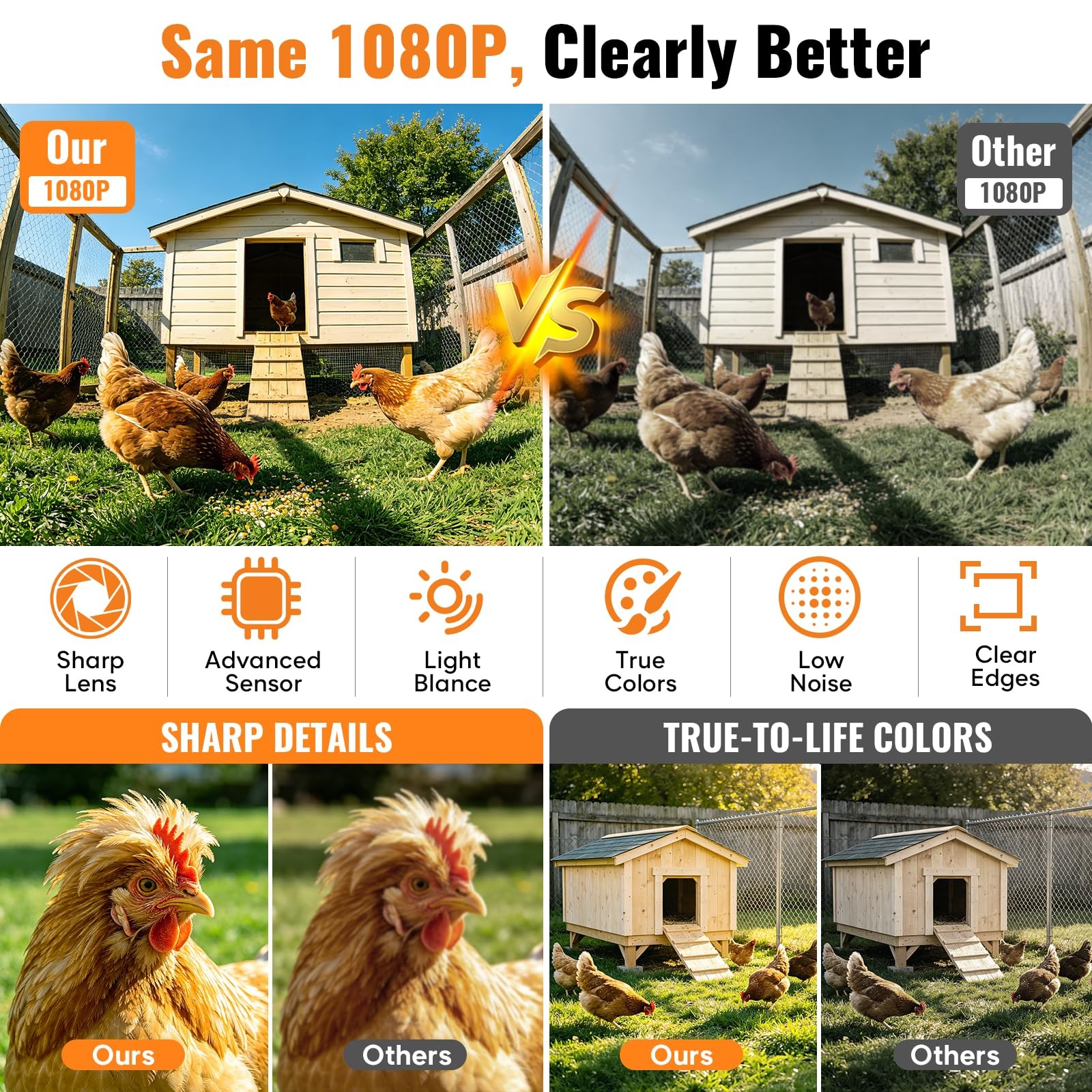 Automatic Chicken Coop Door with Timer and Remote Control, WiFi 1080P Camera ...