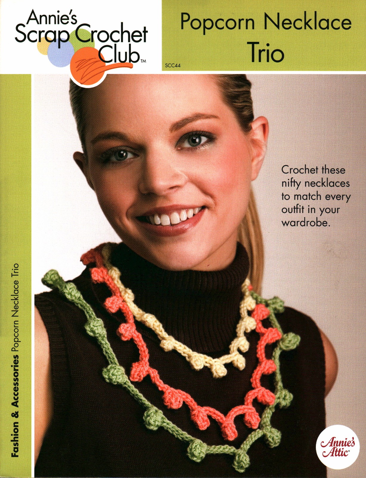 Popcorn Necklace Trio | Annie's Scrap Crochet Club Fashions & Accessories SCC44