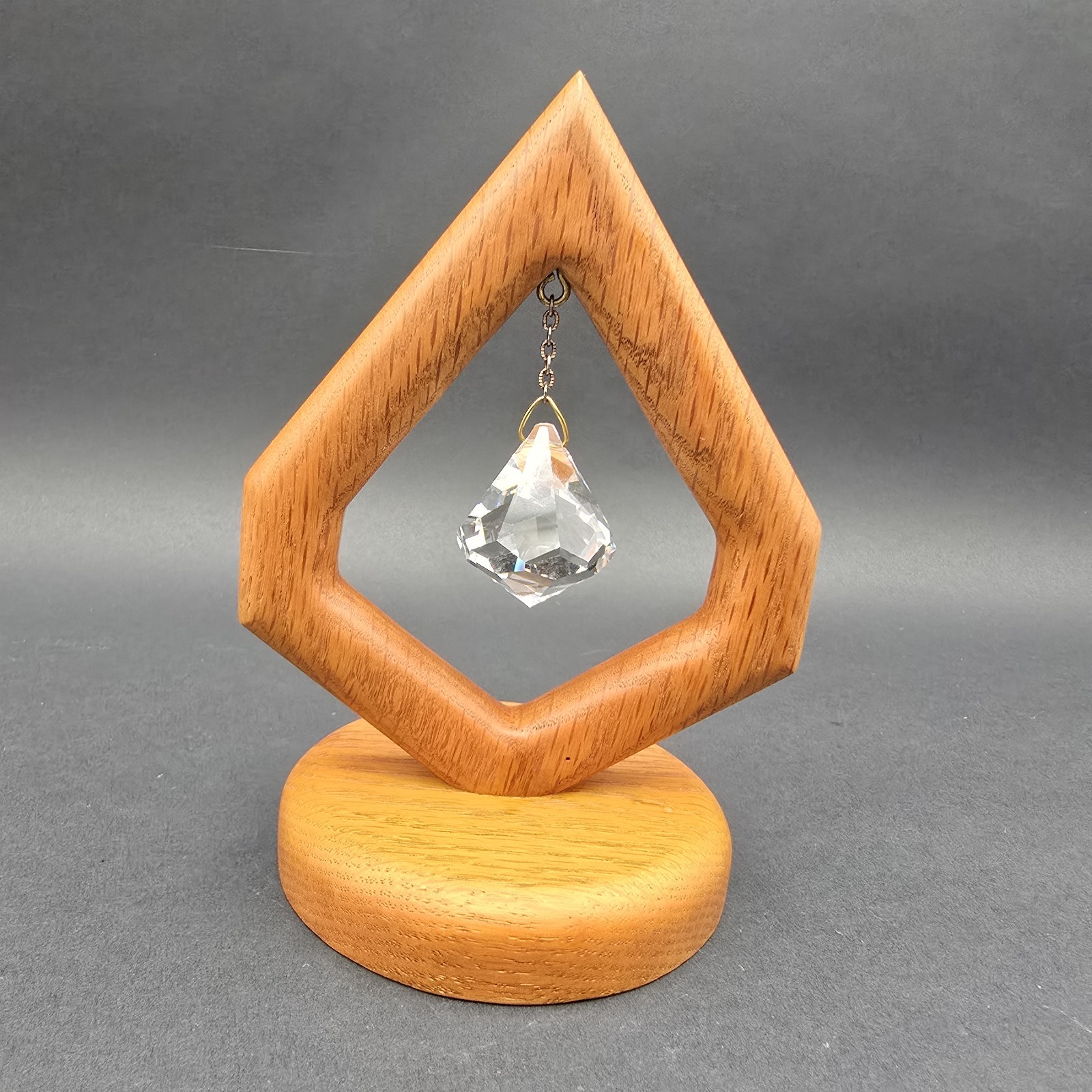 Wood And Crystal Pedant Suncatcher Ashton Originals Handmade 6.5"