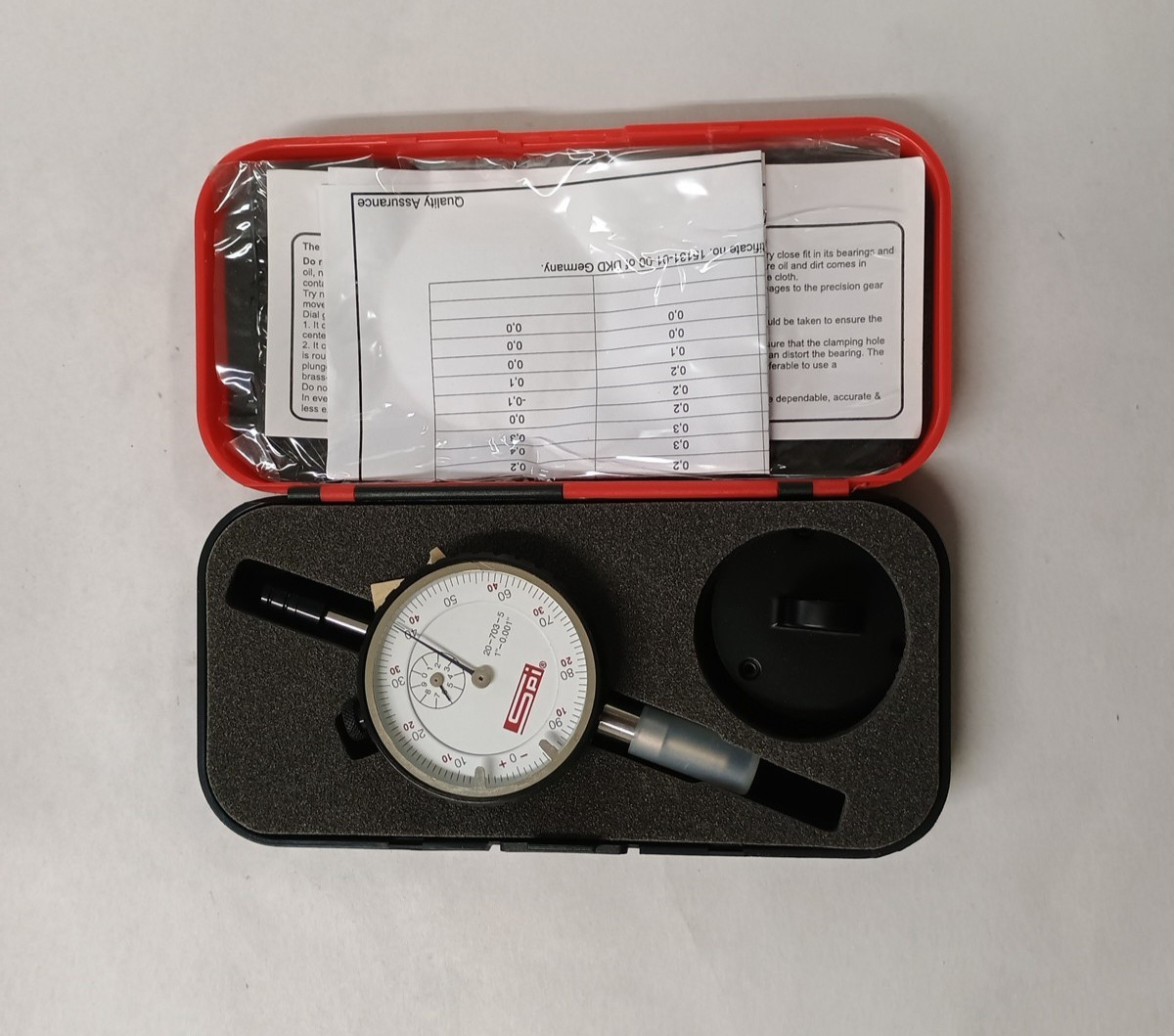 SPI 20-703-5 Dial Indicator 0-1" JB50A .001 Grad