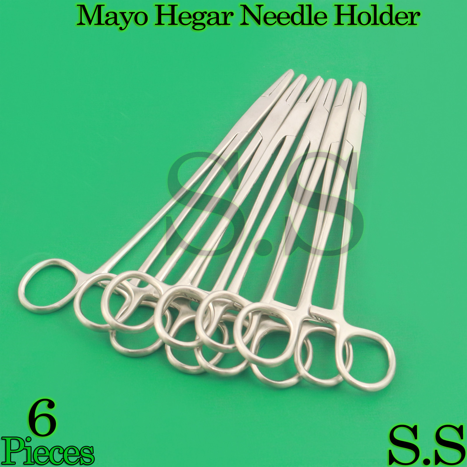 6 Stainless Steel Mayo Hegar Needle Holder 7" Surgical Instruments
