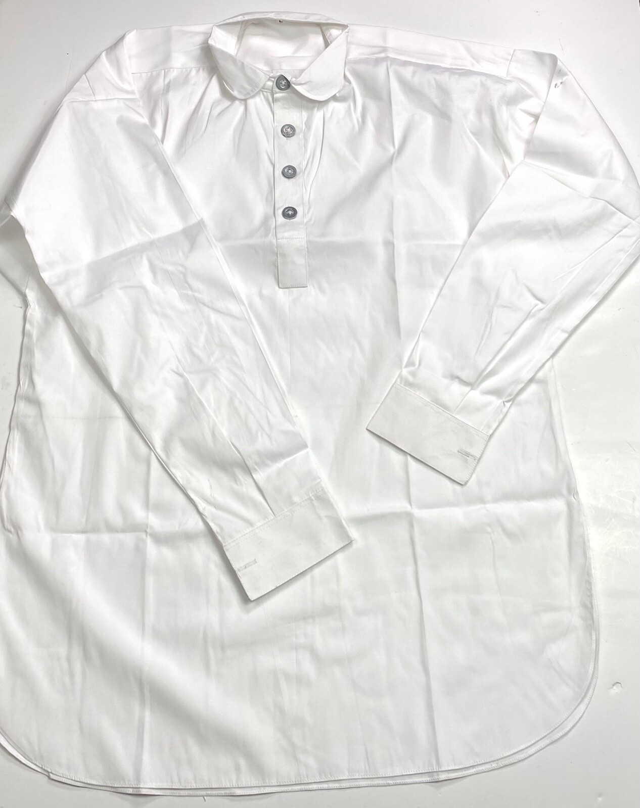 CIVIL WAR US UNION CSA CONFEDERATE FOUR BUTTON WHITE COTTON SHIRT-3XLARGE