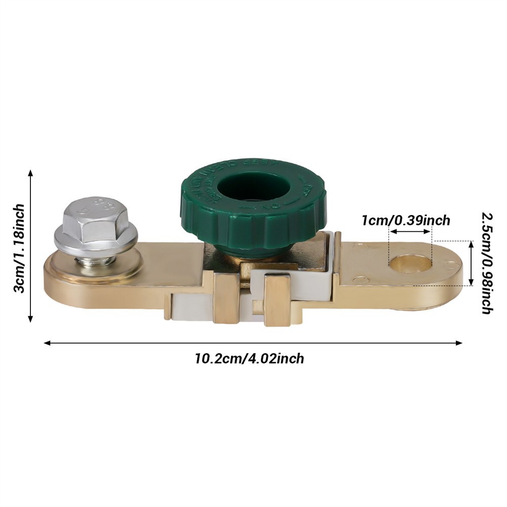 2x Battery Terminal Quick Disconnect Switch Side Post Battery Shut/Cut Off Brass