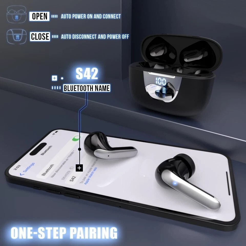 Wireless Bluetooth 5.3 Earbuds Headphones For iPhone Samsung Galaxy Android
