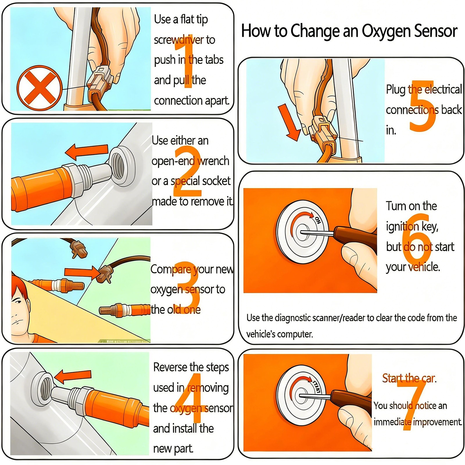 4X Oxygen Sensor Compatible with 1999-2011 Ford Expedition Up+Downstream