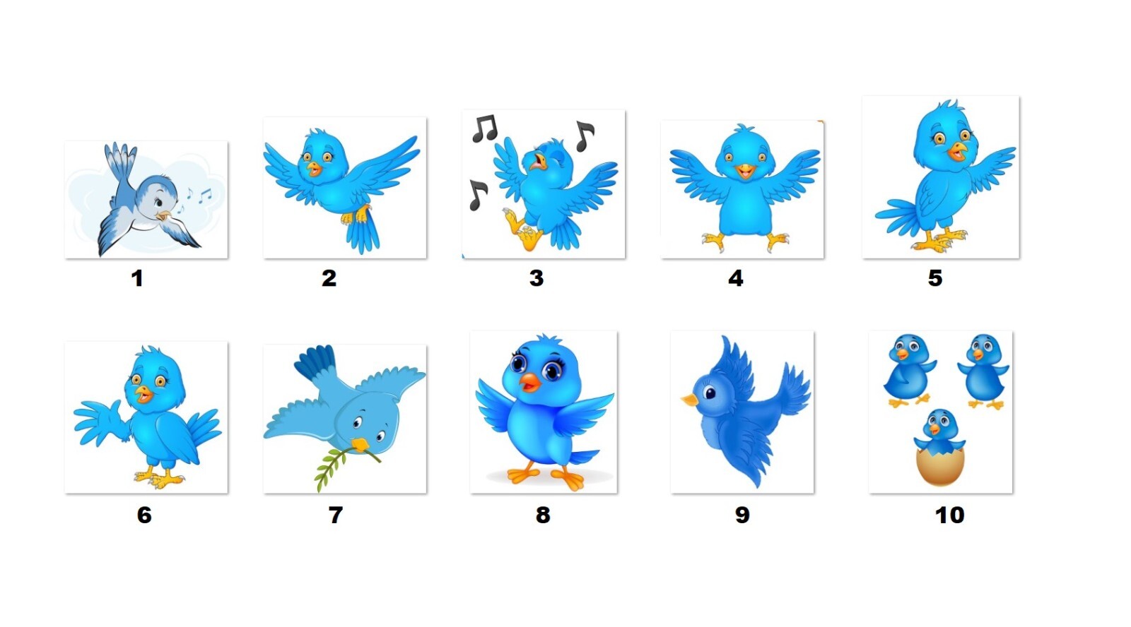 Personalized Address Labels Cartoon Bluebirds (FA 14)