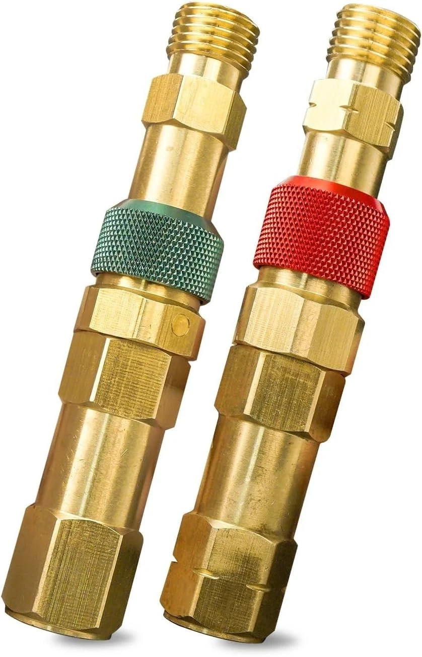 Regulator to Hose Quick Connect Fittings Set with Check Valves for Torch Welding
