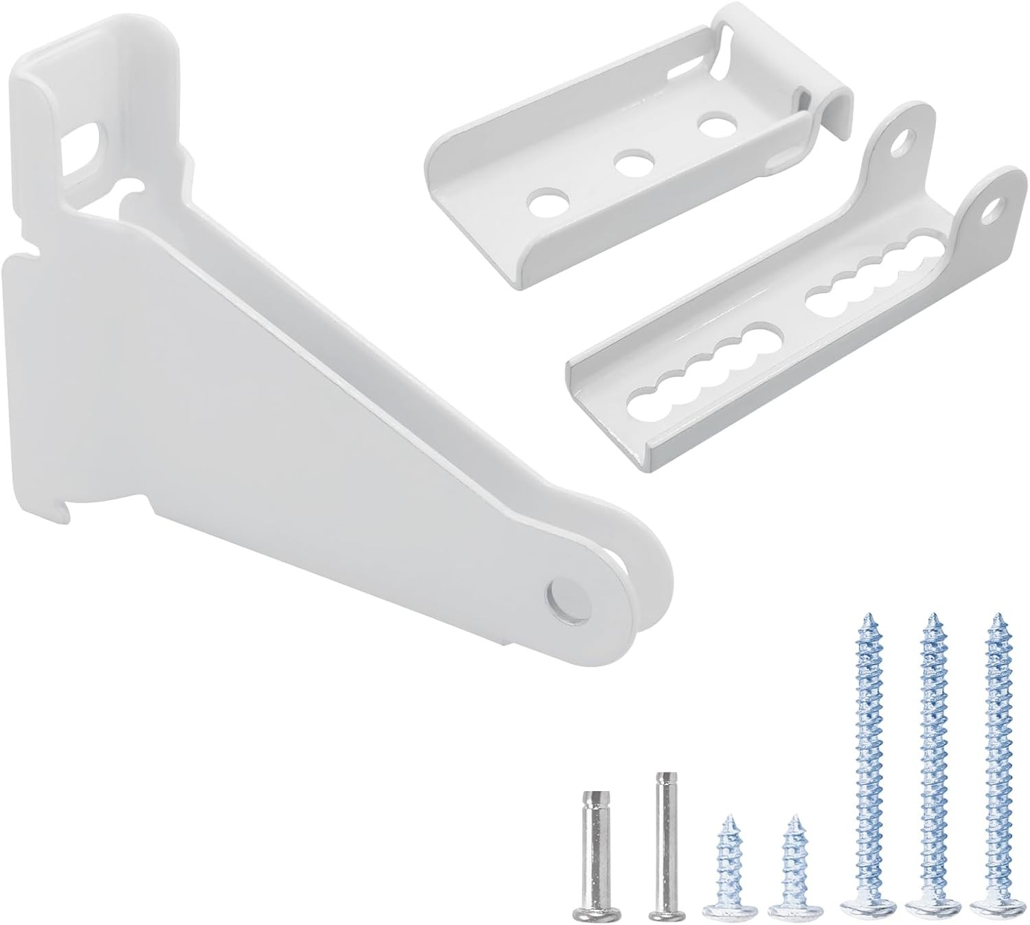 Reinforced Storm Door Closer Bracket Kit, Heavy-Duty Screen White