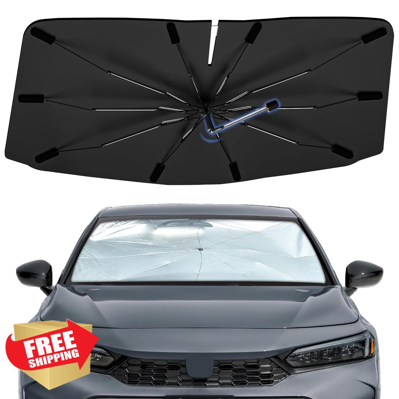 Honda Civic 2016-2026 Windshield Sun Shade Umbrella UV Protection Foldable