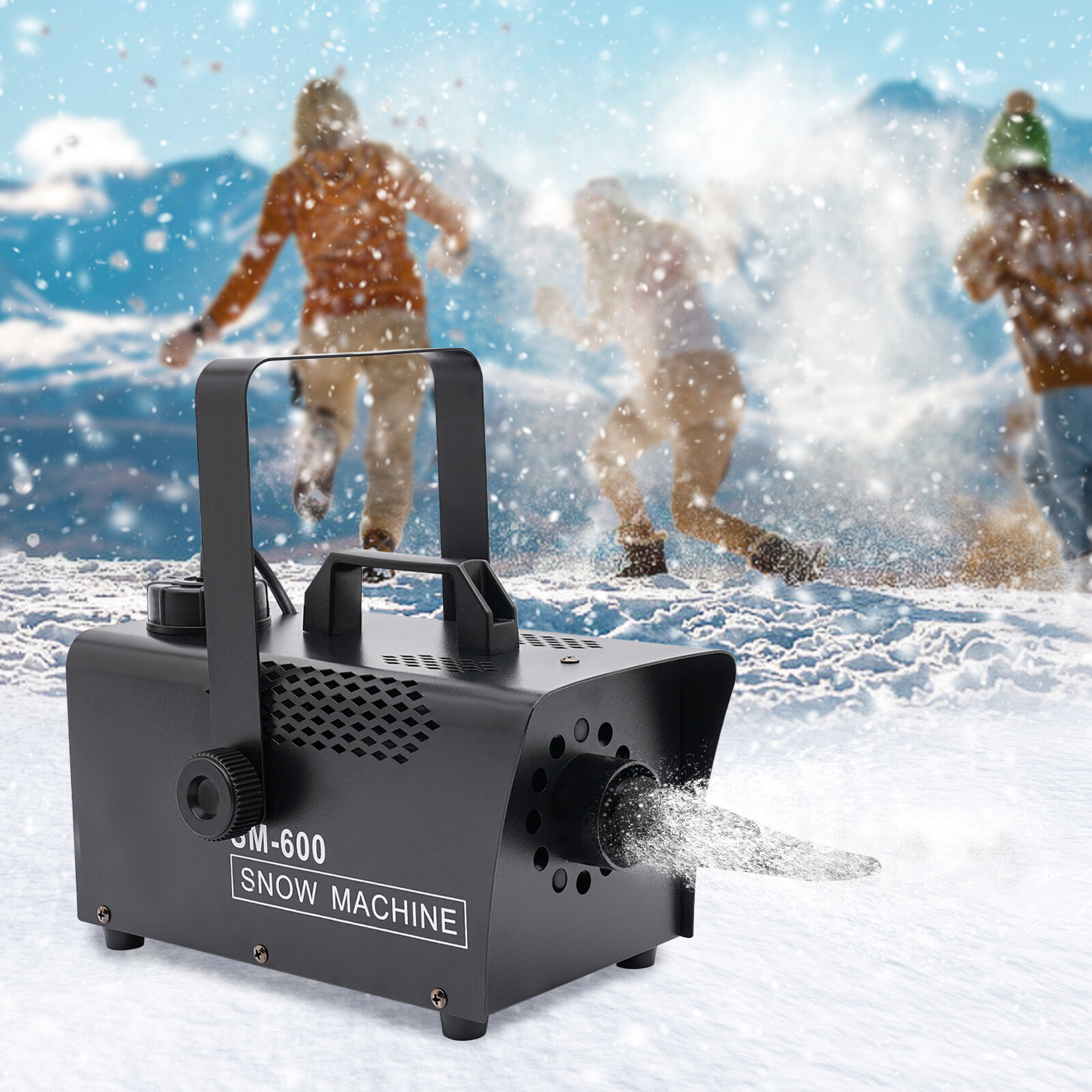 600W DJ Snow Machine Stage Snowflake Machine With Remote Control Christmas Decor