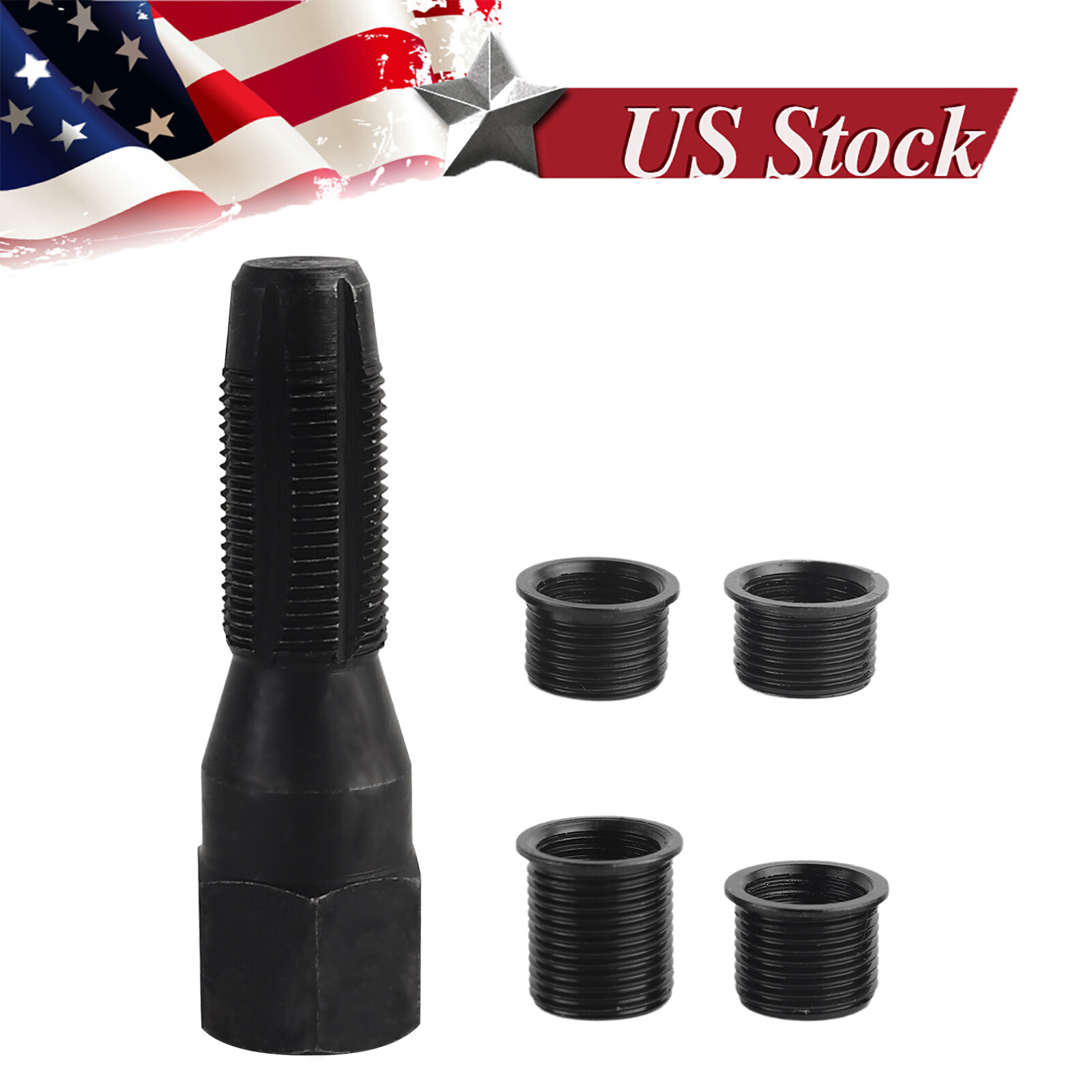 M14 x1.25 Spark Plug Rethread Thread Repair Kit Helicoil Reamer Tap w/ 4 Inserts