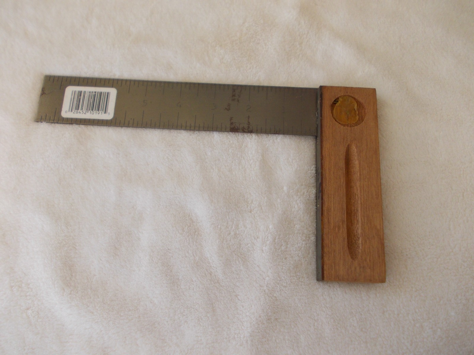 Mayes 8" square wood, brass, steel USA New old stock carpenters tool