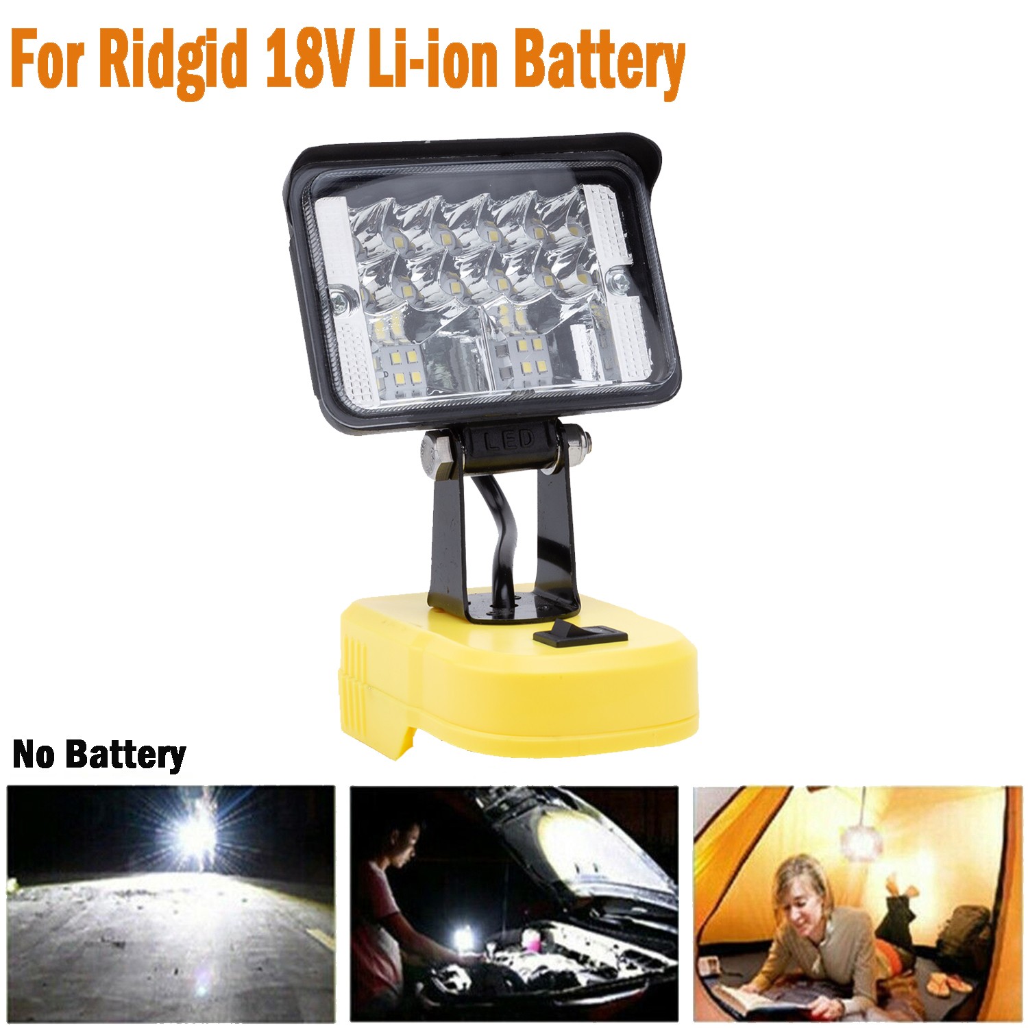 For Ridgid 18V Li-Ion LED Work Light Flood Light High Brightness 28W Outdoor