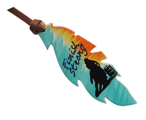 SHILOH "FINISH STRONG" TIE ON FEATHER 176496