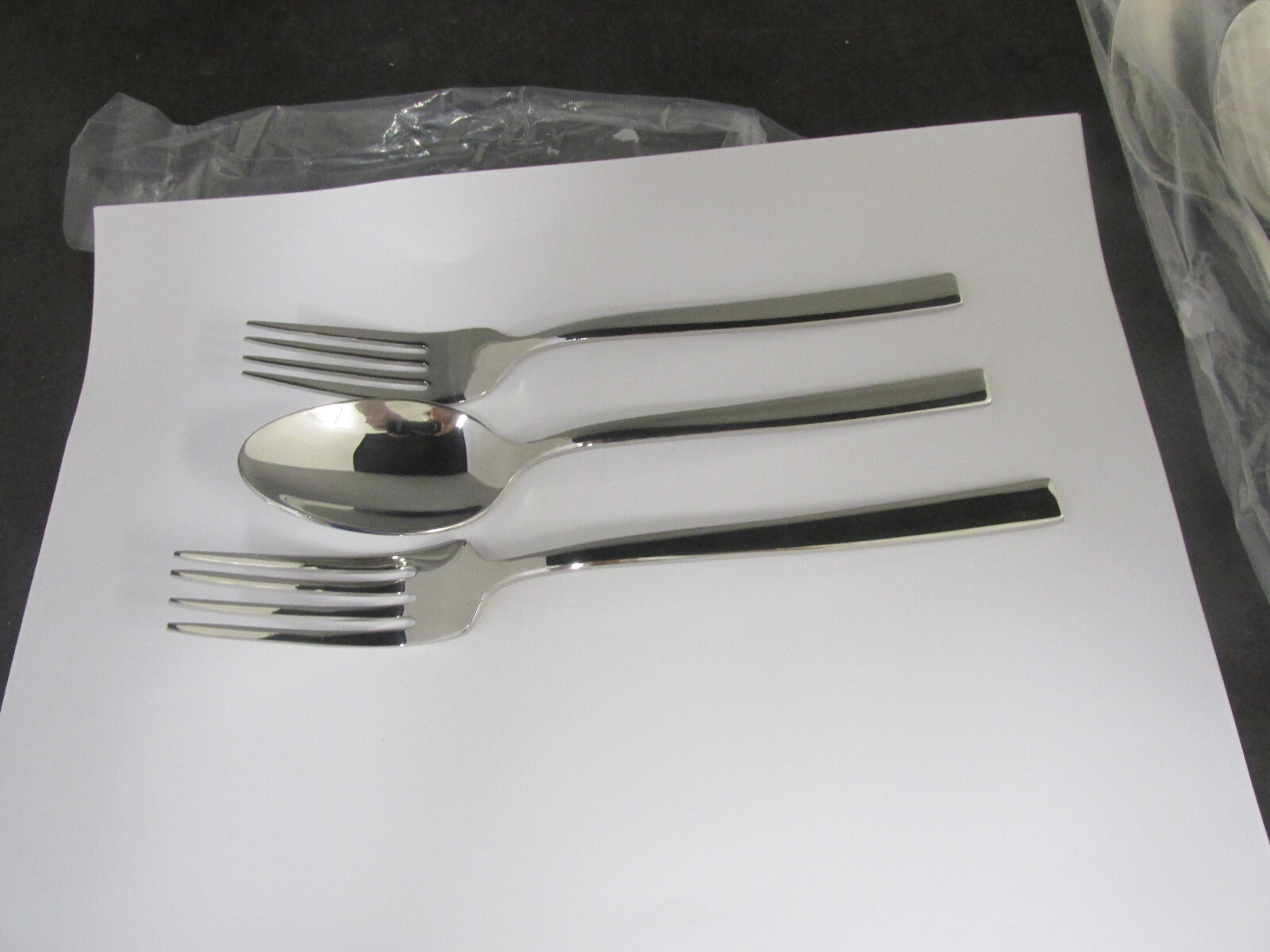 PATTERN COLE STAINLESS FLATWARE 3 SOUP SPOONS 3 DINNER 3 SALAD FORKS REED BARTON