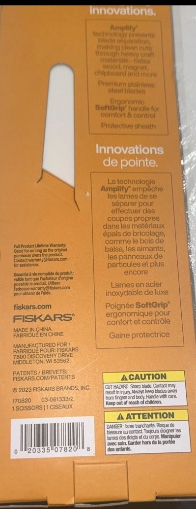 Fiskars Amplify 8 Mixed Media Shears Scissors “FREESHIP ⭐️