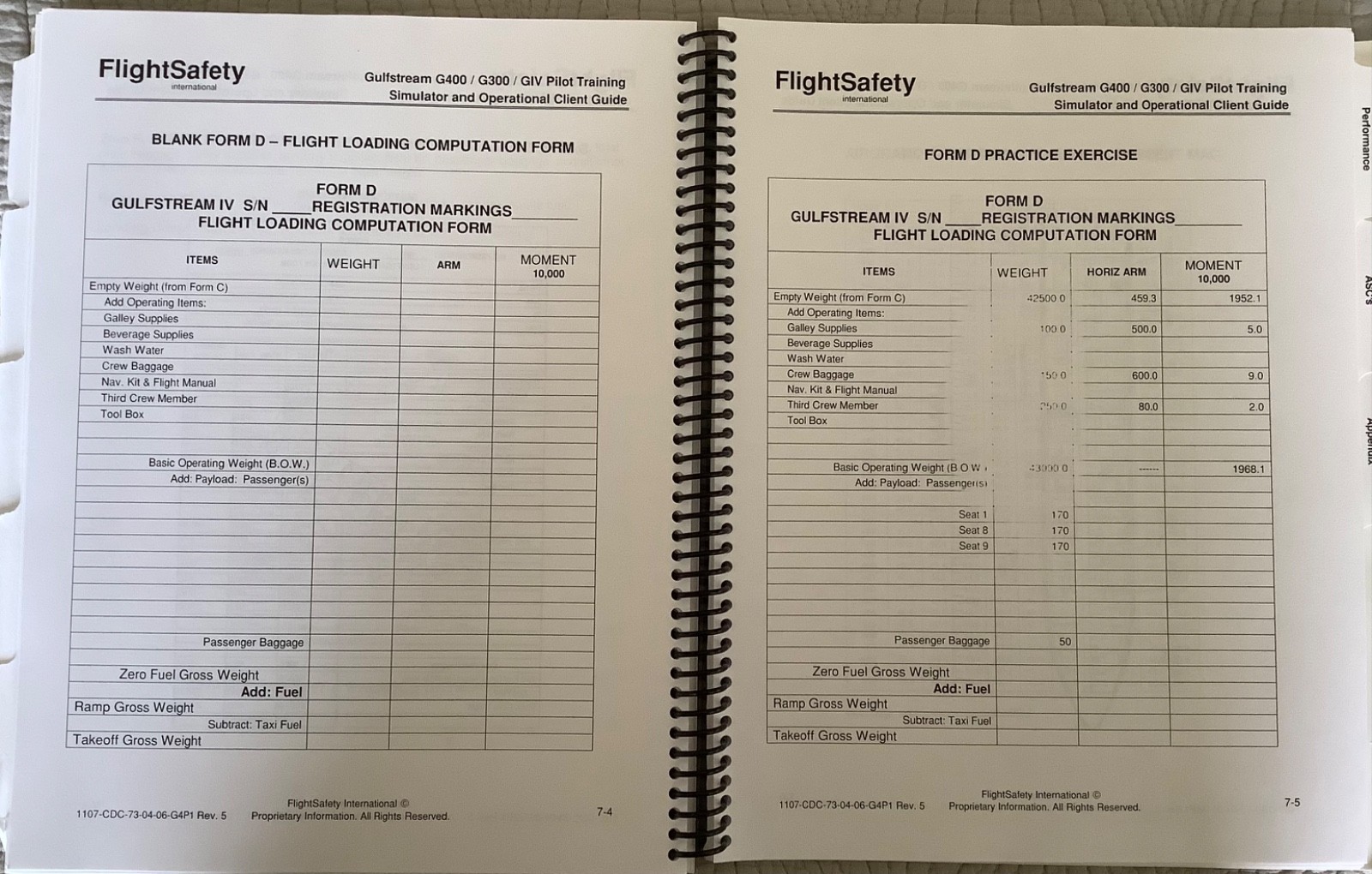 Gulfstream GIV Pilot Client Guide + Training Guide + Cockpit Poster FlightSafety