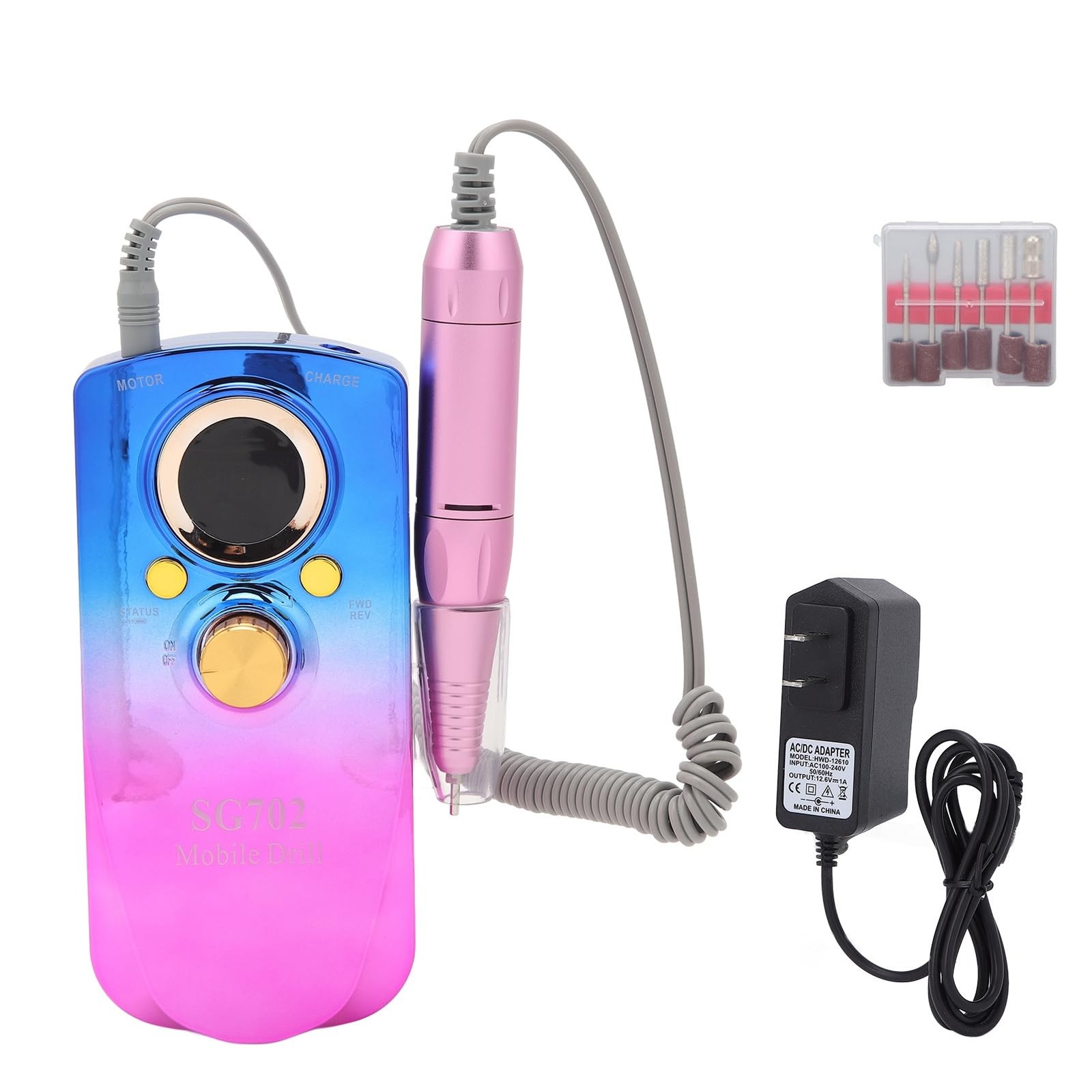 Zetiling Professional Nail Drill, Electric Nail File, Speed Adjustable