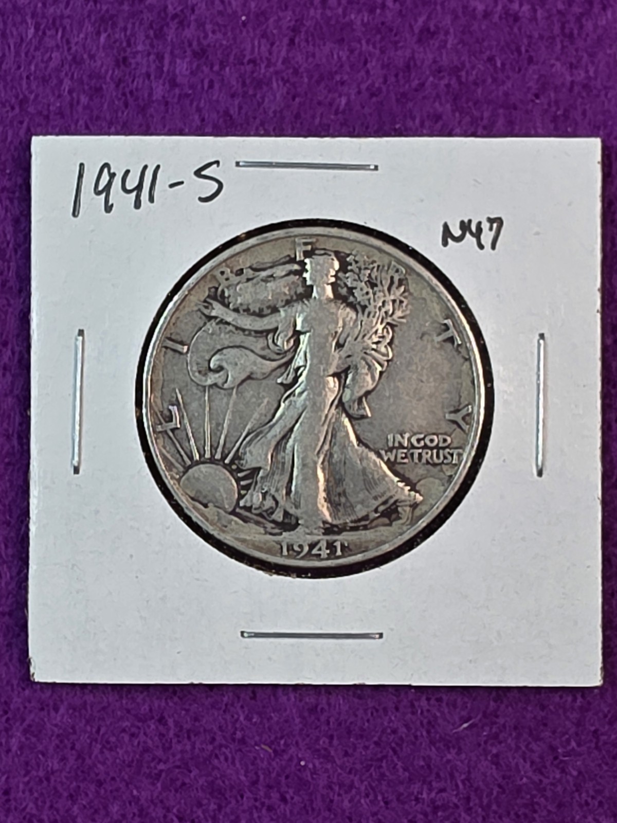 1941 S Walking Liberty Silver Half Dollar