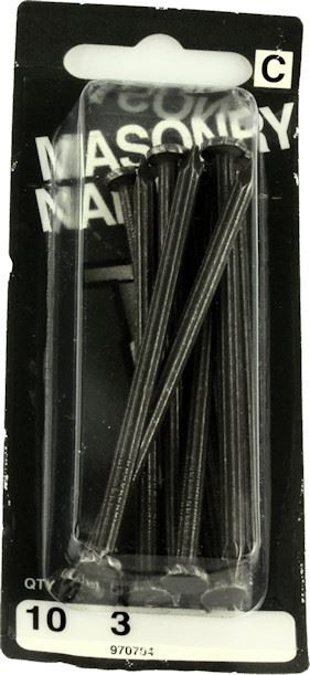 3" Masonry Nails - 10 Pack