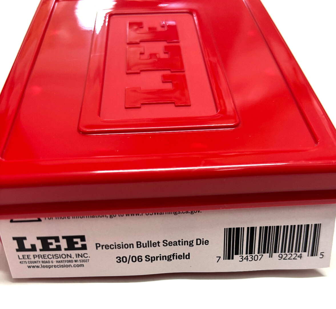 Lee 92224 30/06 Springfield Micrometer Precision Bullet Seating Die & 4 die case