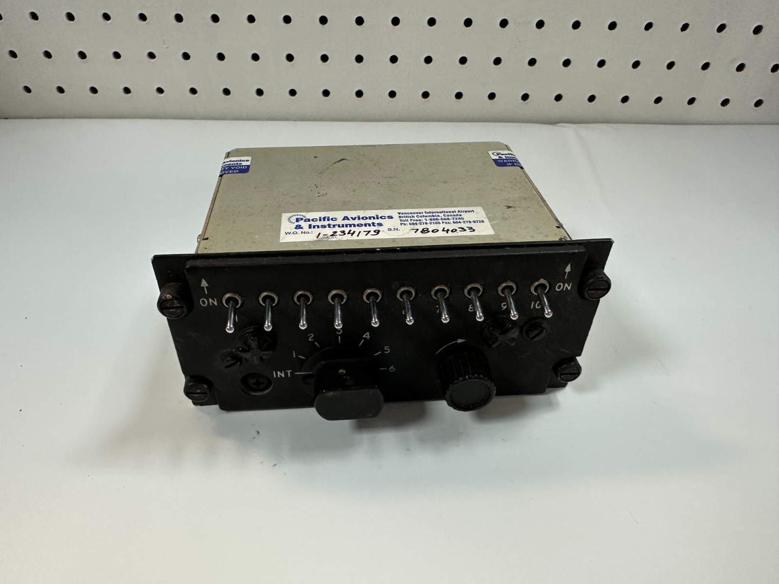 Andrea Radio Corp. INTERCOMM. CONTROL UNIT A301-61A, removed from Sikorsky S-76