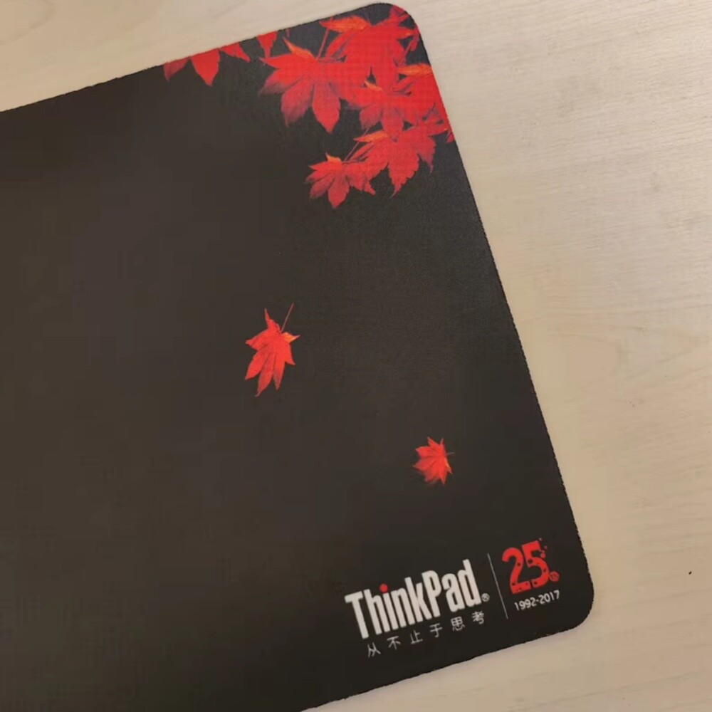Original Lenovo ThinkPad 25th Anniversary Customized Mouse Pad Red Maple Leaf