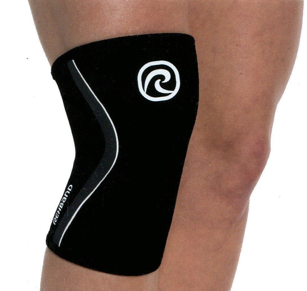 Rehband Rx Knee Support, 3mm/5mm (Black, XS M XL) 105206 Neoprene Sport Brace